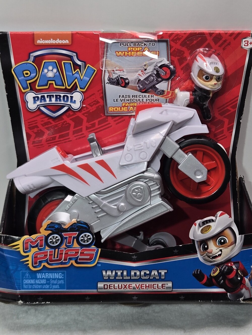 Paw Patrol Wildcat Moto Pups Vehicle and Figure Deluxe Motorcycle Wild Cat Pack